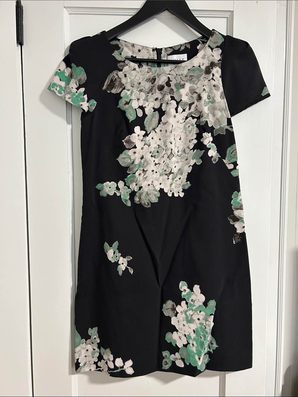 Milly Floral Black Shift Dress